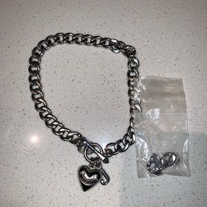 Silver Juicy Couture Charm Necklace
